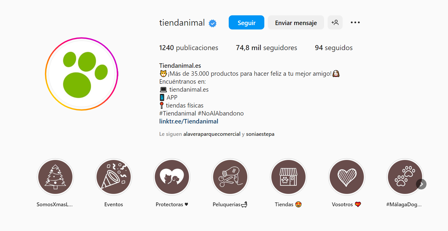 Sorteo tiendanimal en su Instagram