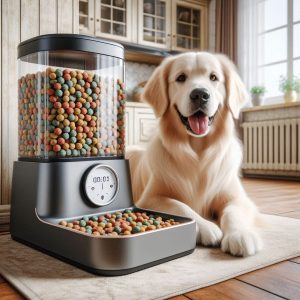 un comedero automático para perros